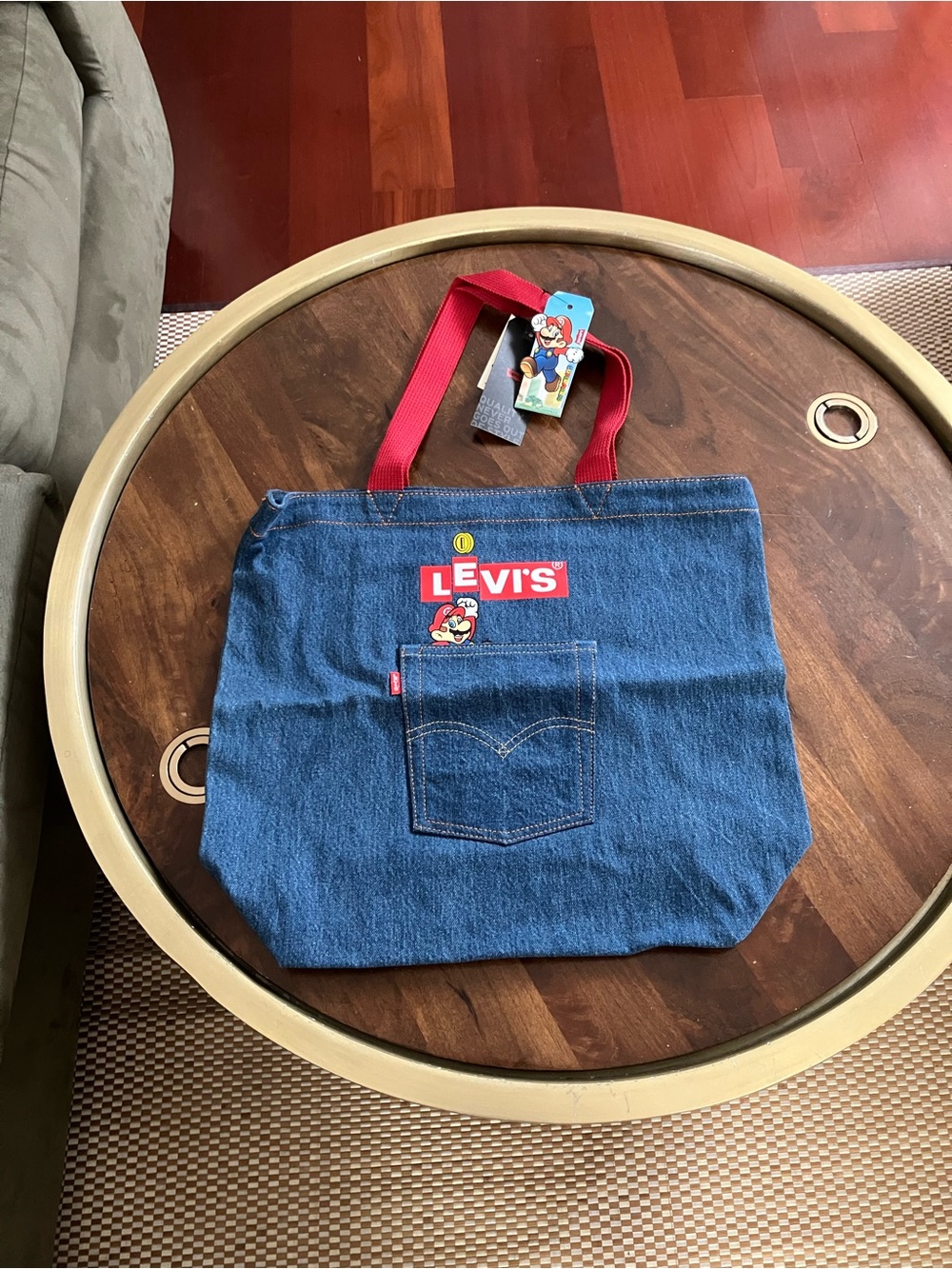 Levi's X Super Mario Brothers Denim Front Pocket Tote Bag